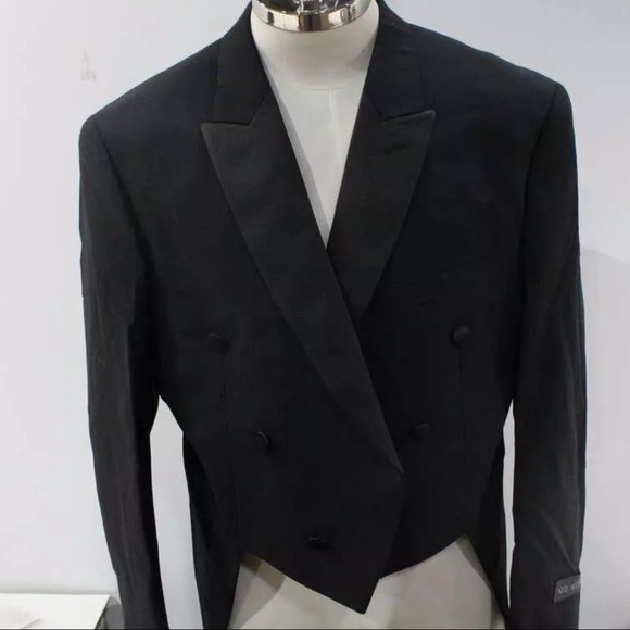 Neil Allyn Wool 6-Button Peak Lapel Tail Coat - Picture 2 of 5